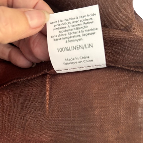 Lintico Sienna Linen Sleeveless‎ Dress Brown Casual Midi Women's Dress - Picture 7 of 8